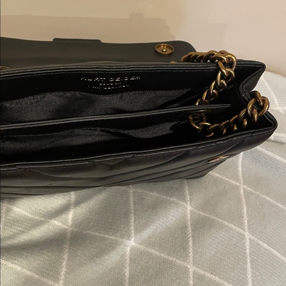 Kurt Geiger Black Quilted Shoulder Bag with Gold Hardware classic bird design. - Picture 4 of 7